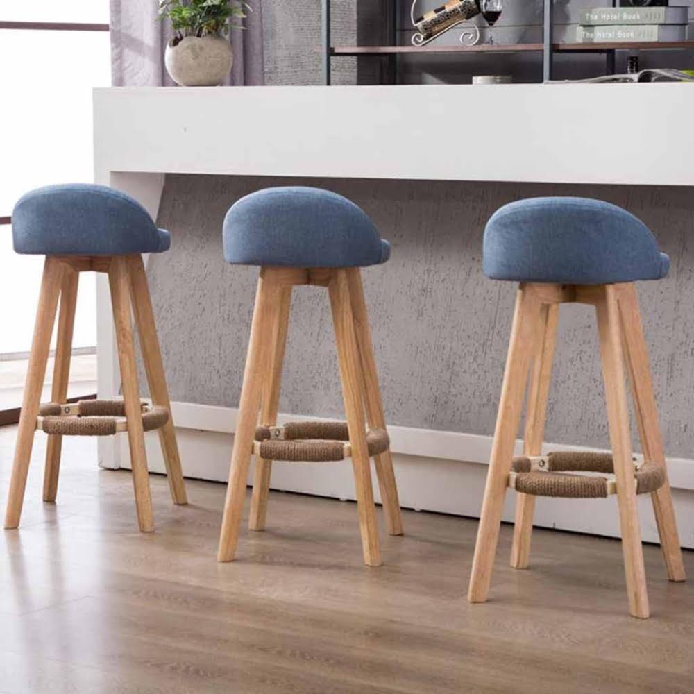 Scaun de bar, Quasar & Co.®, rotativ, sistem rotire 360°, inalt, tapitat, pretabil bucatarie, 37 x 37 x 80 cm, lemn/textil/burete, LOFT, albastru deschis 3 Scaun de bar, Quasar & Co.®, rotativ, sistem rotire 360°, inalt, tapitat, pretabil bucatarie, 37 x 37 x 80 cm, lemn/textil/burete, LOFT, albastru deschis 3