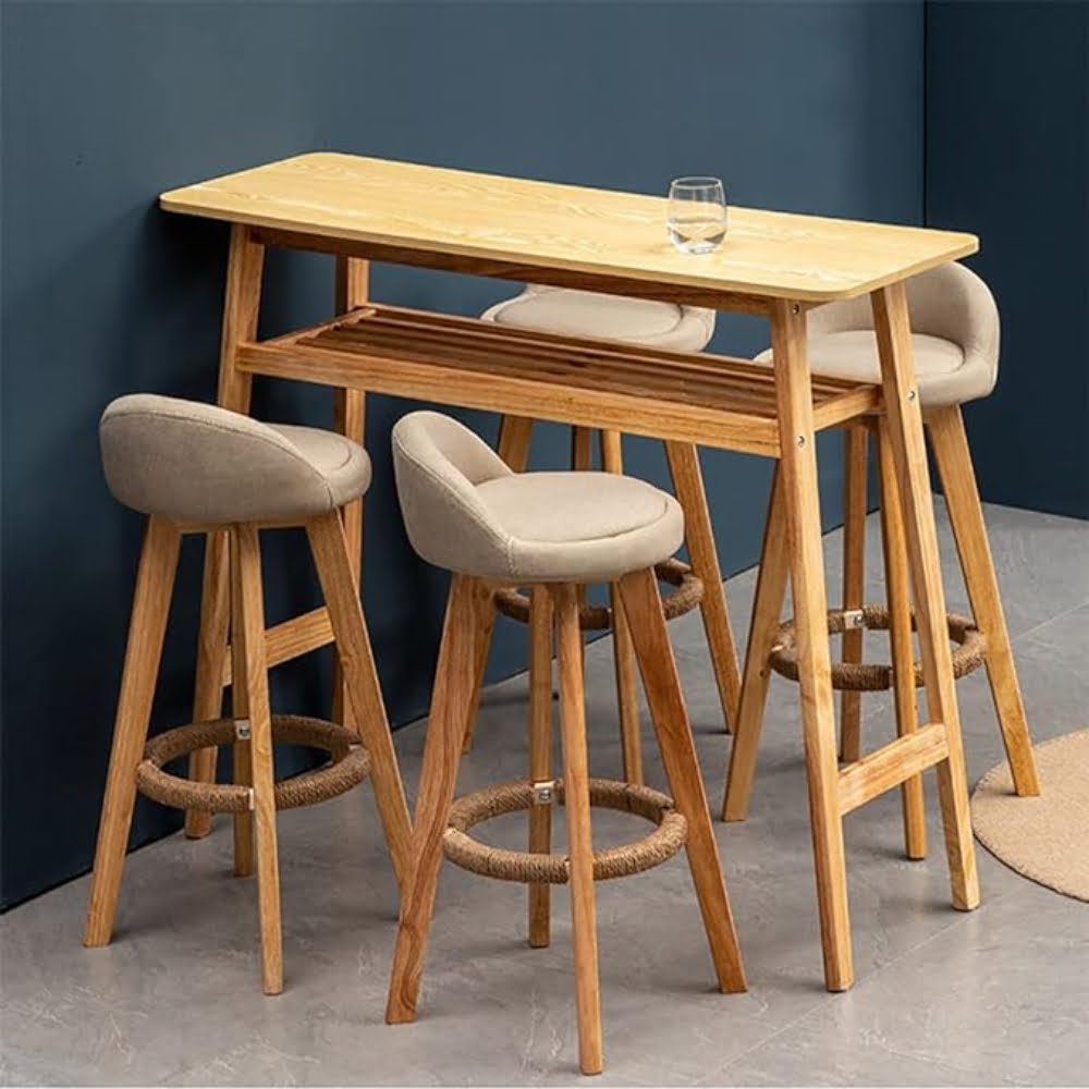 Set 2 scaune bar, Quasar & Co.®, rotative, sistem rotire 360°, inalte, tapitate, pretabile bucatarie, 37x37x80 cm, lemn/textil/burete, LOFT, ivoire 2
