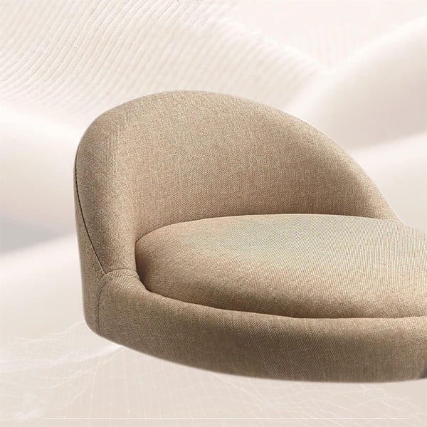 Set 2 scaune bar, Quasar & Co.®, rotative, sistem rotire 360°, inalte, tapitate, pretabile bucatarie, 37x37x80 cm, lemn/textil/burete, LOFT, ivoire - imagine 4