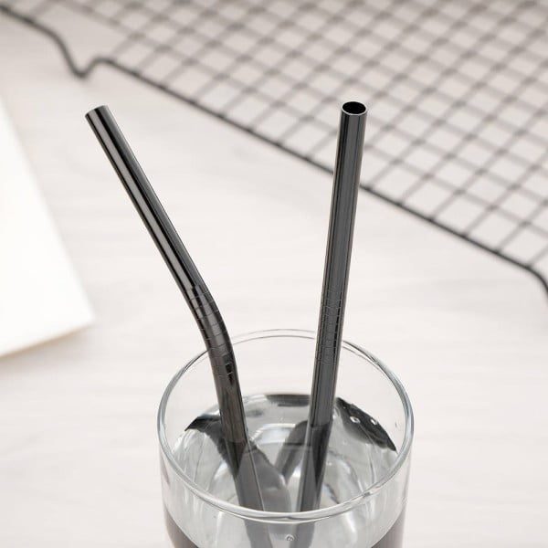 Set 14 tacamuri inox, Quasar & Co.®, pentru birou, calatorii, camping, husa depozitare, 24 x 7 cm, negru - imagine 4
