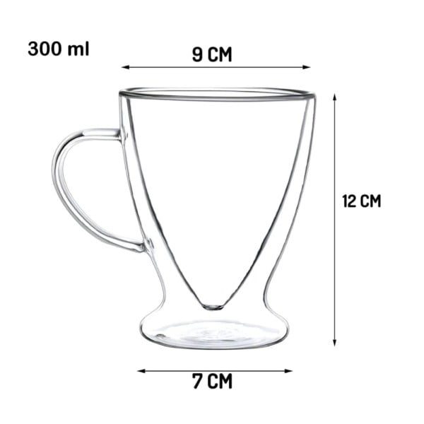 Set 4 cani cu pereti dubli, Quasar & Co.®, sticla termorezistenta, 300 ml, transparent - imagine 9