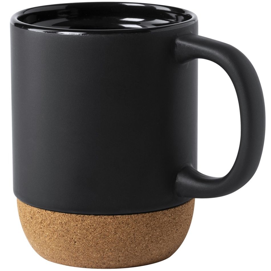 Set 2 cani cafea/ceai, Quasar & Co.®, pretabile voiaj/calatorie, cu capac to go, baza de pluta, ceramica, 400 ml, corai/negru 3