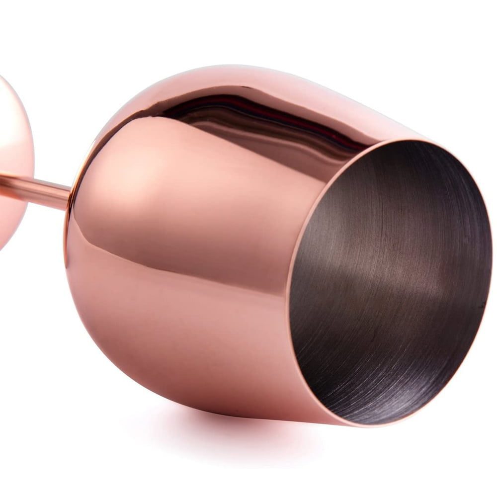 Set 4 pahare vin Quasar & Co.®, 500 ml, h 21 cm, inox, rose gold metal 6