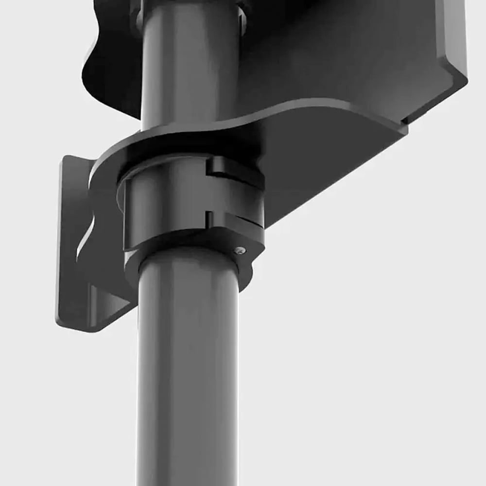 Raft depozitare, Quasar & Co.®, rotativ, etajera cu 2 polite, cu rotatie 180°, cu carlige, metal, 30 x 30 x 12 cm, negru 10