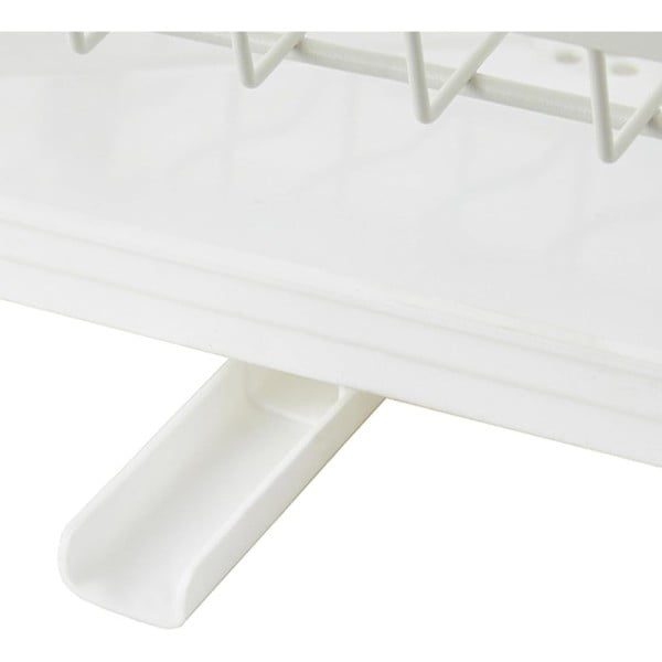 Scurgator de vase, Quasar & Co.®, etajat, cu suport cutite, tacamuri, tocator, tava scurgere, 41 x 29 x 40 cm, metal, alb - imagine 6