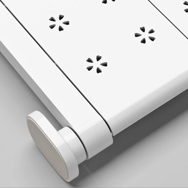Raft telescopic pentru dulap, Quasar & Co.®, cu 2 niveluri, extensibil, 60-100 x 45 cm, ABS/otel inoxidabil, alb - imagine 9