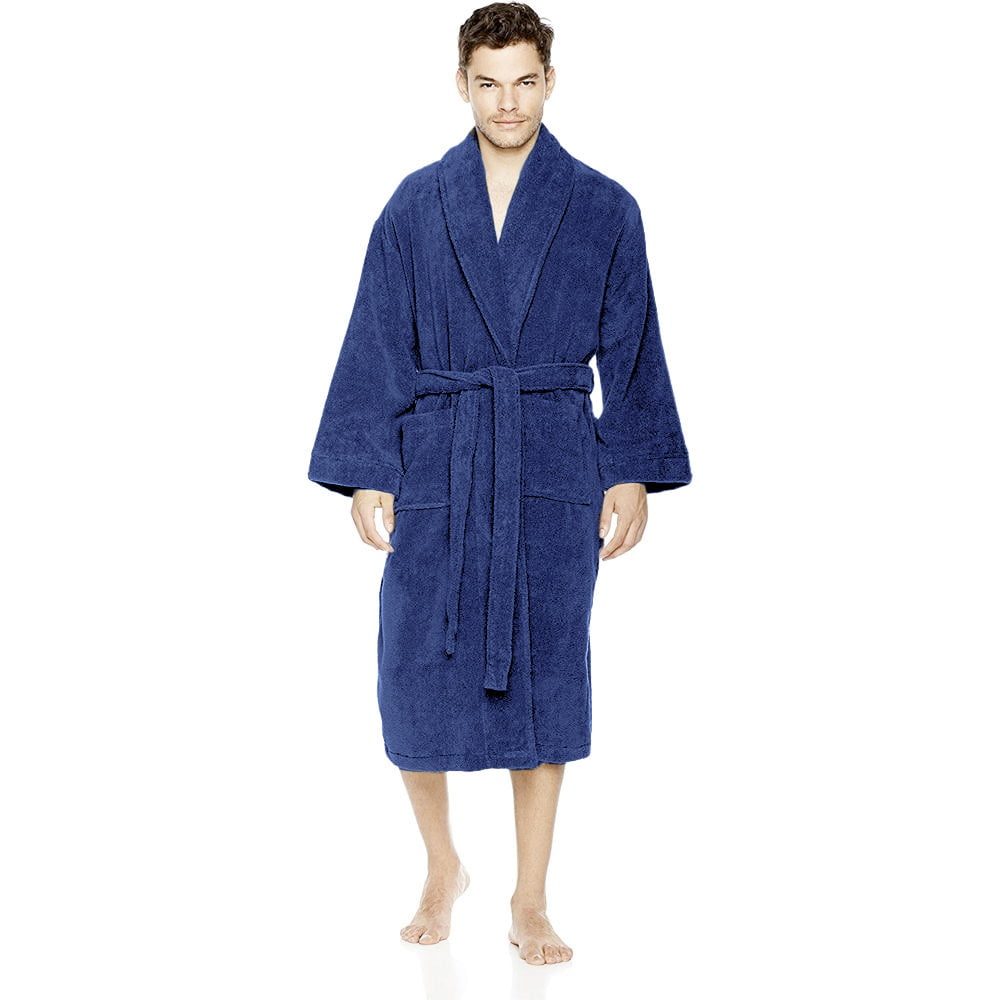 43026202-1 Halat de baie Quasar & Co.®, 550 g/mp, hotel quality, unisex, 100% bumbac, L/XL, albastru royal