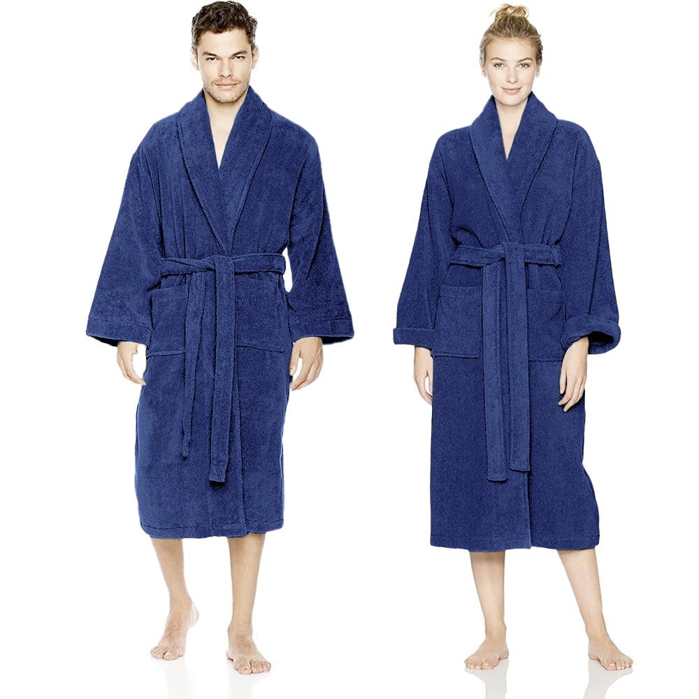 Halat de baie Quasar & Co.®, 550 g/mp, hotel quality, unisex, 100% bumbac, L/XL, albastru royal 3 Halat de baie Quasar & Co.®, 550 g/mp, hotel quality, unisex, 100% bumbac, L/XL, albastru royal 3