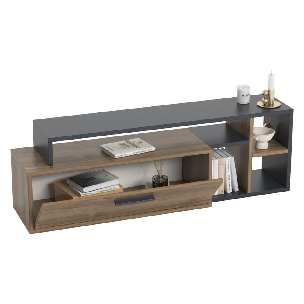 Comoda TV, Quasar & Co.®, mobilier living, 120 x 29 x 38 cm, MDF, maslin/negru 3 Comoda TV, Quasar & Co.®, mobilier living, 120 x 29 x 38 cm, MDF, maslin/negru 3