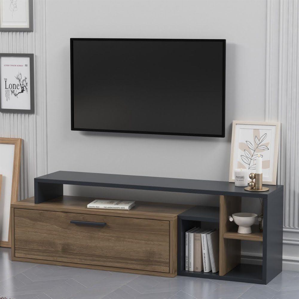 Comoda TV, Quasar & Co.®, mobilier living, 120 x 29 x 38 cm, MDF, maslin/negru 10 Comoda TV, Quasar & Co.®, mobilier living, 120 x 29 x 38 cm, MDF, maslin/negru 10