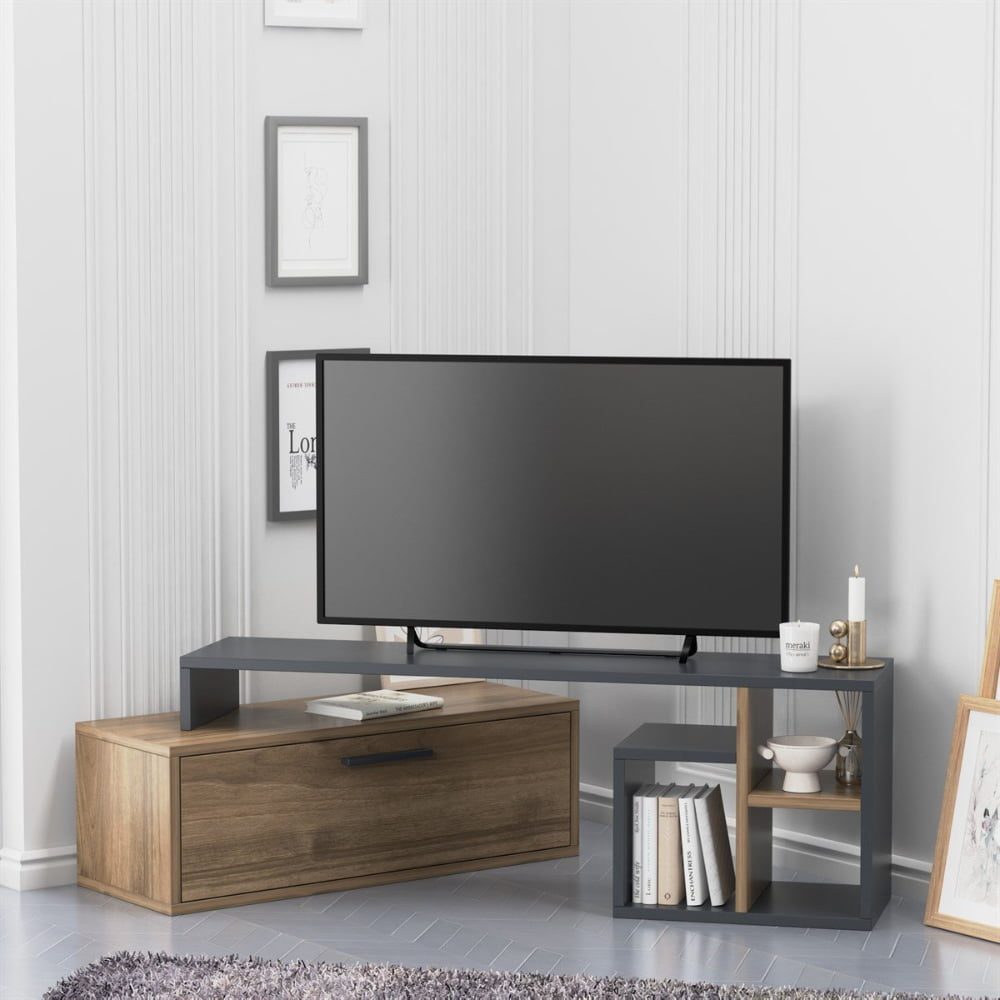 Comoda TV, Quasar & Co.®, mobilier living, 120 x 29 x 38 cm, MDF, maslin/negru 9 Comoda TV, Quasar & Co.®, mobilier living, 120 x 29 x 38 cm, MDF, maslin/negru 9