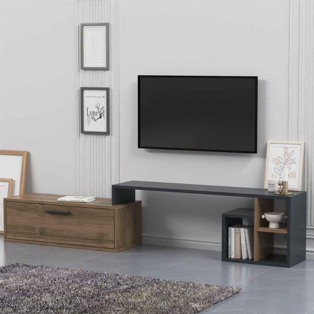 Comoda TV, Quasar & Co.®, mobilier living, 120 x 29 x 38 cm, MDF, maslin/negru 6 Comoda TV, Quasar & Co.®, mobilier living, 120 x 29 x 38 cm, MDF, maslin/negru 6
