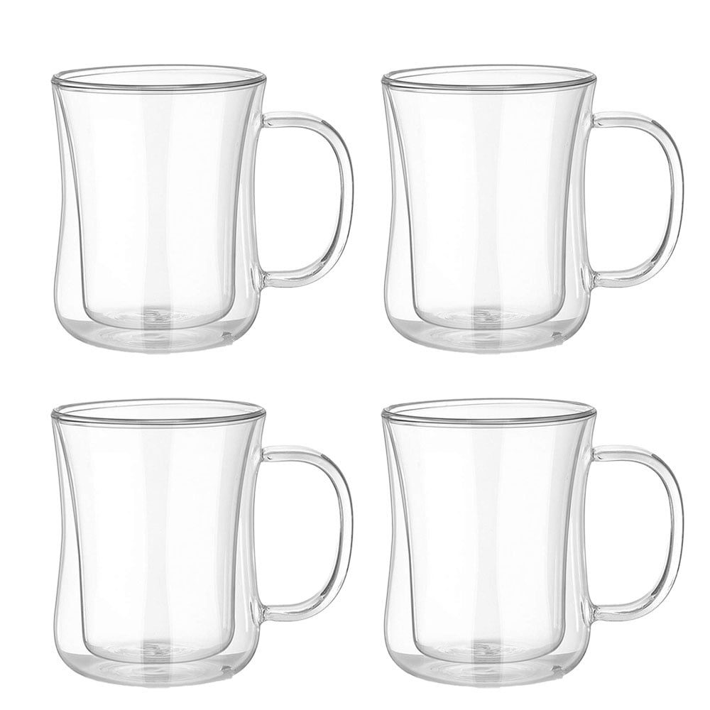 Set 4 cesti cu pereti dubli, Quasar & Co.®, 220 ml, sticla borosilicata, transparent 2 Set 4 cesti cu pereti dubli, Quasar & Co.®, 220 ml, sticla borosilicata, transparent 2