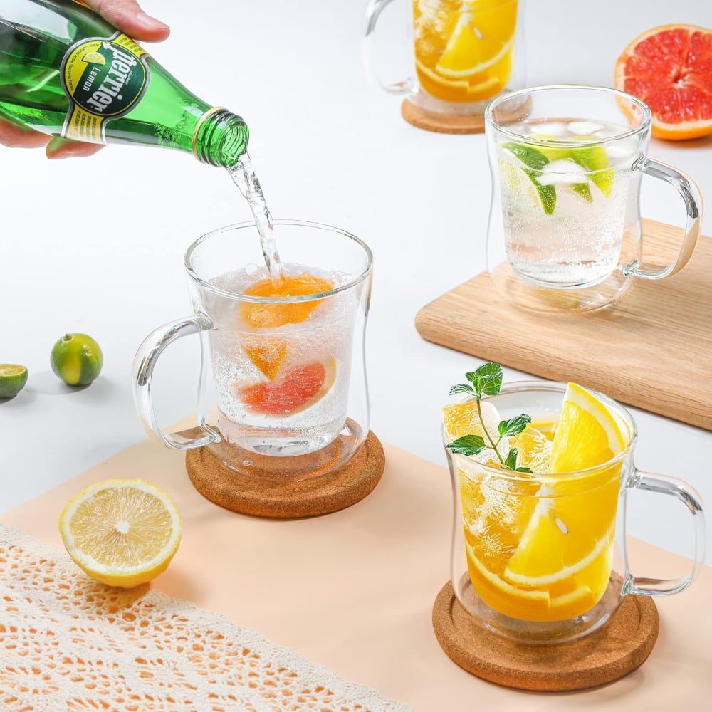 Set 4 cesti cu pereti dubli, Quasar & Co.®, 220 ml, sticla borosilicata, transparent 5 Set 4 cesti cu pereti dubli, Quasar & Co.®, 220 ml, sticla borosilicata, transparent 5