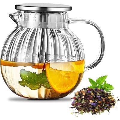 Ceainic cu filtru, Quasar & Co.®, cu capac, sticla borosilicata, 1200 ml, transparent 11 Ceainic cu filtru, Quasar & Co.®, cu capac, sticla borosilicata, 1200 ml, transparent 11