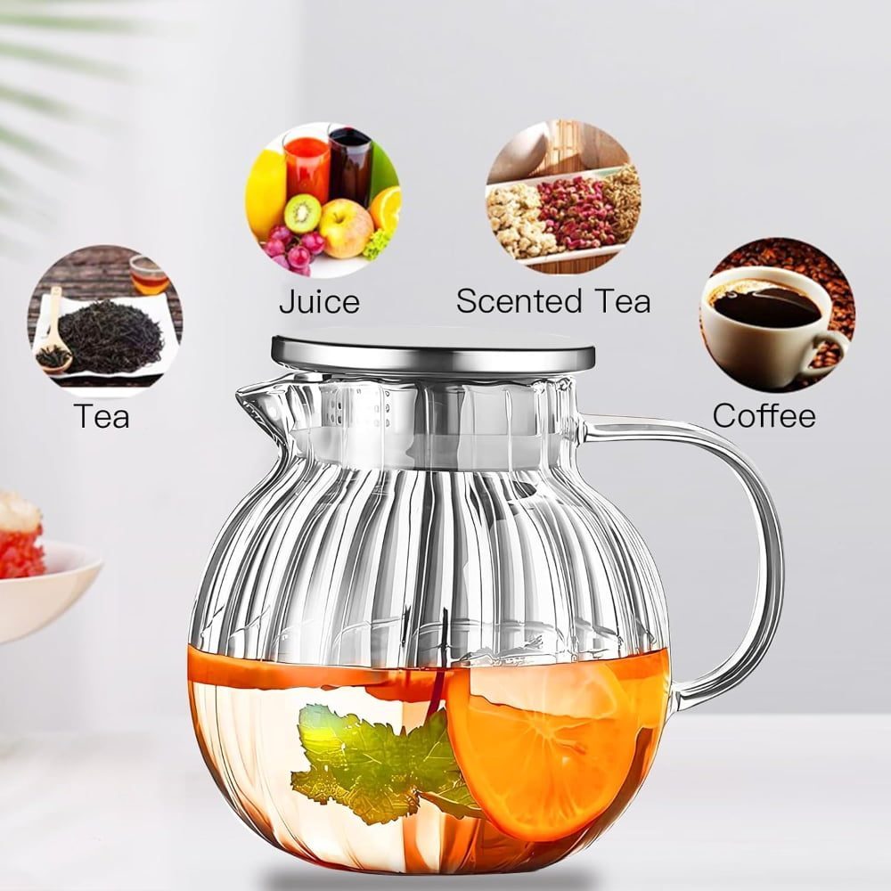 Ceainic cu filtru, Quasar & Co.®, cu capac, sticla borosilicata, 1200 ml, transparent 6 Ceainic cu filtru, Quasar & Co.®, cu capac, sticla borosilicata, 1200 ml, transparent 6