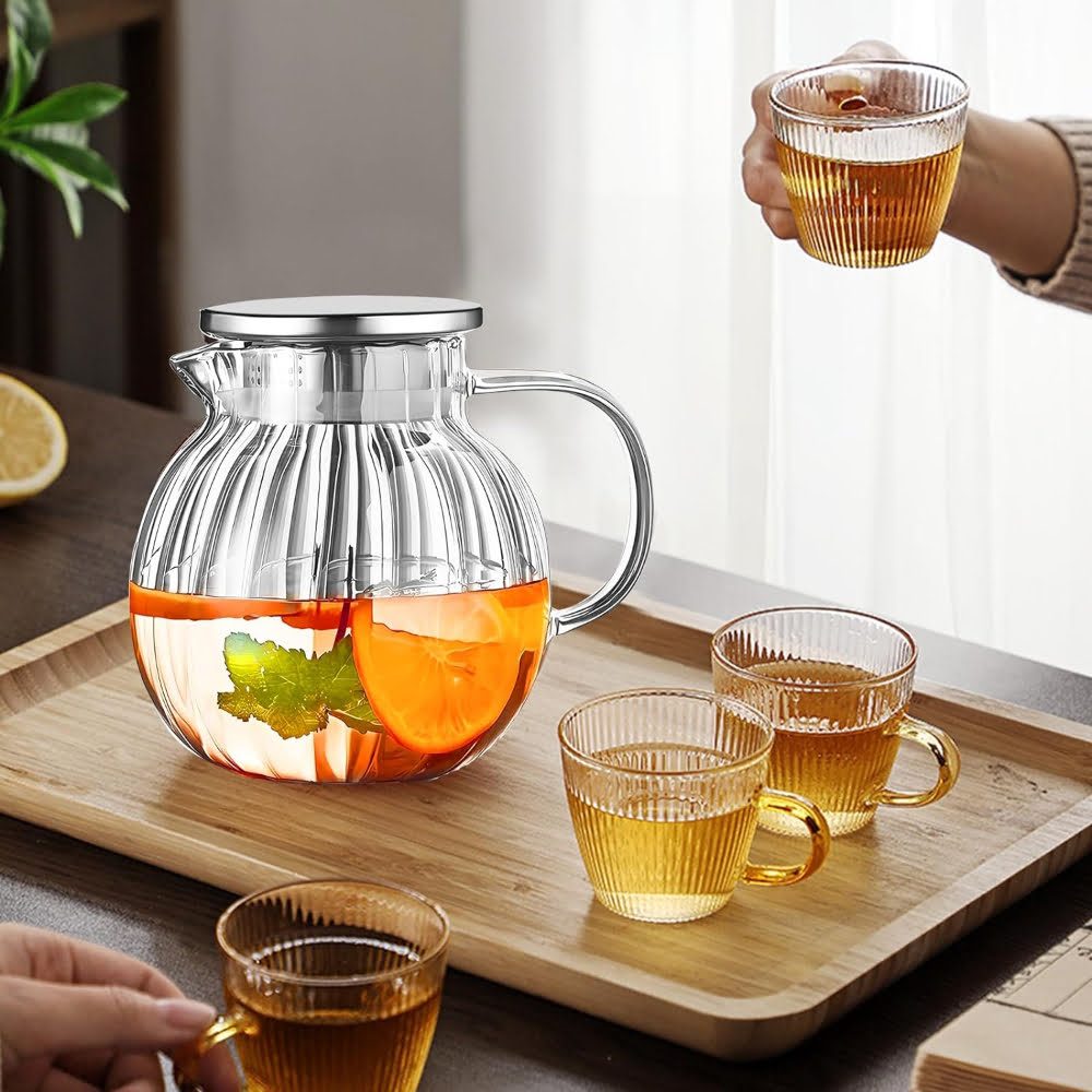 Ceainic cu filtru, Quasar & Co.®, cu capac, sticla borosilicata, 1200 ml, transparent 7 Ceainic cu filtru, Quasar & Co.®, cu capac, sticla borosilicata, 1200 ml, transparent 7