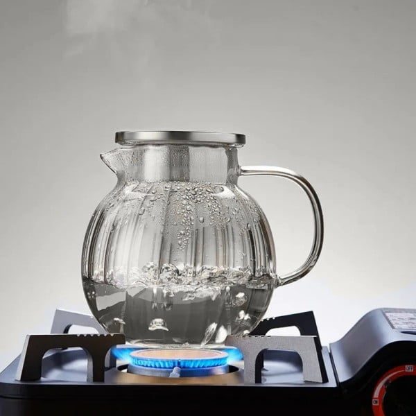 Set ceainic cu 2 cani, Quasar & Co.®, cu filtru, capac, 1200 ml/2x400 ml, transparent - imagine 4