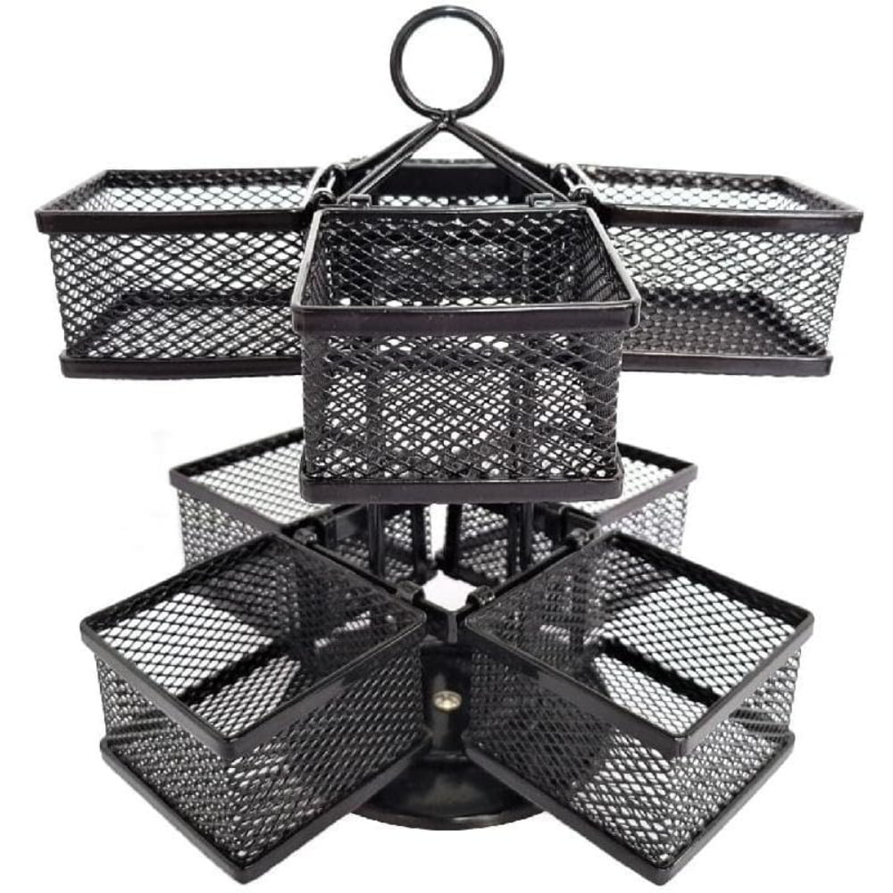 Suport plicuri ceai/capsule cafea, Quasar & Co.®, 8 compartimente detasabile, rotativ, metal, 23.5×22 cm, negru 2 Suport plicuri ceai/capsule cafea, Quasar & Co.®, 8 compartimente detasabile, rotativ, metal, 23.5×22 cm, negru 2