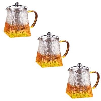 Set 3 ceainice, Quasar & Co.®, recipiente pentru ceai/cafea cu infuzor si capac, 3×350 ml, sticla borosilicata/otel inoxidabil, transparent 10 Set 3 ceainice, Quasar & Co.®, recipiente pentru ceai/cafea cu infuzor si capac, 3×350 ml, sticla borosilicata/otel inoxidabil, transparent 10