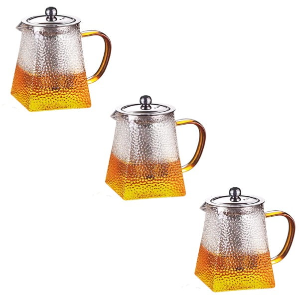 Set 3 ceainice, Quasar & Co.®, recipiente pentru ceai/cafea cu infuzor si capac, 3×350 ml, sticla borosilicata/otel inoxidabil, transparent Ibrice, Ceainice si infuzoare 2024-05-01 2