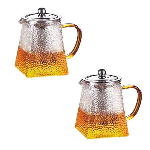 Set 2 ceainice, Quasar & Co.®, recipiente pentru ceai/cafea cu infuzor si capac, 2 x 650 ml, sticla borosilicata/otel inoxidabil, transparent Ibrice, Ceainice si infuzoare 2024-05-02 2