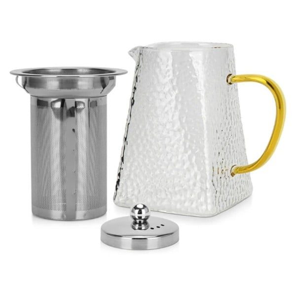 Set 2 ceainice, Quasar & Co.®, recipiente pentru ceai/cafea cu infuzor si capac, 2x750 ml, sticla borosilicata/otel inoxidabil, transparent - imagine 4