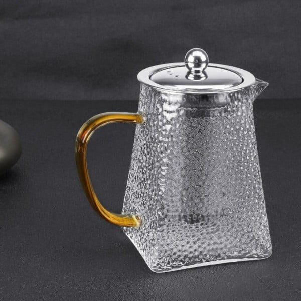 Set 2 ceainice, Quasar & Co.®, recipiente pentru ceai/cafea cu infuzor si capac, 2x750 ml, sticla borosilicata/otel inoxidabil, transparent - imagine 5