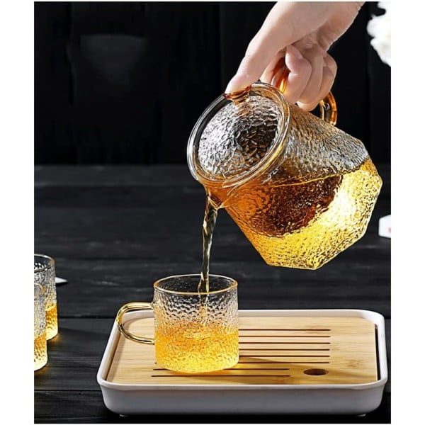 Set ceainic cu 2 cani, Quasar & Co.®, cu infuzor, capac, 1000 ml/2x350 ml, sticla borosilicata, transparent - imagine 6