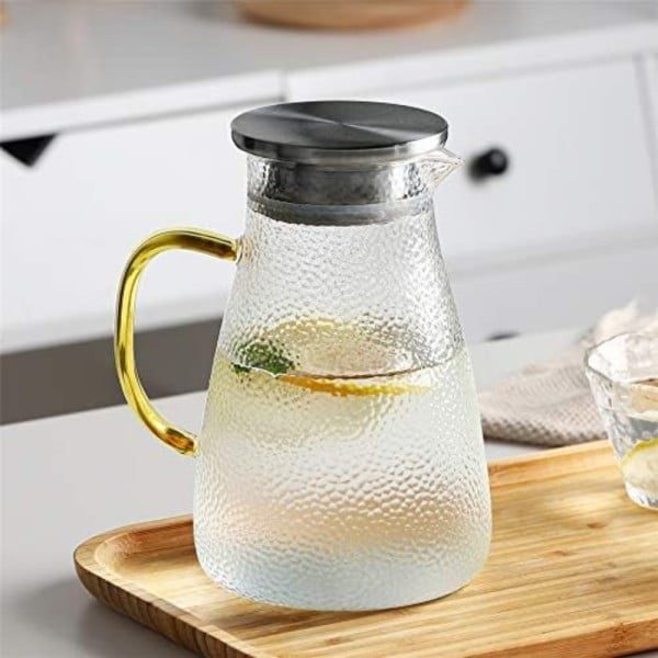 Ceainic, Quasar & Co.®, cu filtru, capac, 1450 ml, sticla borosilicata/otel inoxidabil, transparent - imagine 3