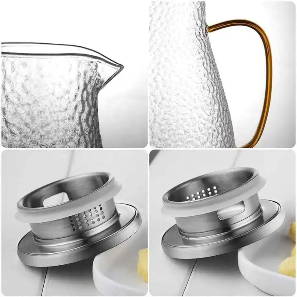 Ceainic, Quasar & Co.®, cu filtru, capac, 1450 ml, sticla borosilicata/otel inoxidabil, transparent 7 Ceainic, Quasar & Co.®, cu filtru, capac, 1450 ml, sticla borosilicata/otel inoxidabil, transparent 7