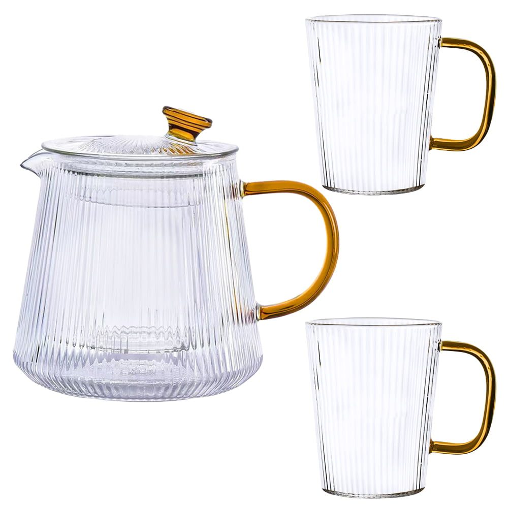 Set ceainic cu 2 cani, Quasar & Co.®, cu infuzor si capac, 1000 ml/2×300 ml, sticla borosilicate, transparent 2 Set ceainic cu 2 cani, Quasar & Co.®, cu infuzor si capac, 1000 ml/2×300 ml, sticla borosilicate, transparent 2