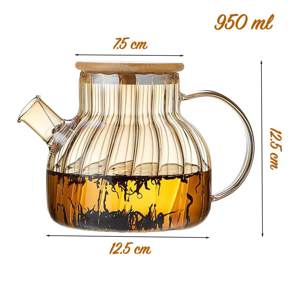 Ceainic, Quasar & Co.®, recipient pentru ceai/cafea cu filtru si capac, 950 ml, sticla borosilicata/bambus, amber 8 Ceainic, Quasar & Co.®, recipient pentru ceai/cafea cu filtru si capac, 950 ml, sticla borosilicata/bambus, amber 8