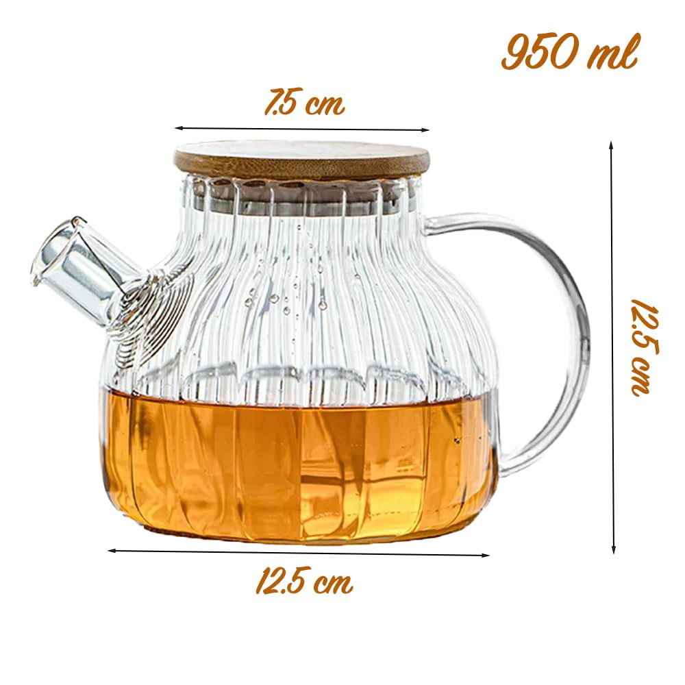 Ceainic, Quasar & Co.®, recipient pentru ceai/cafea cu filtru si capac, 950 ml, sticla borosilicata/bambus, transparent 10 Ceainic, Quasar & Co.®, recipient pentru ceai/cafea cu filtru si capac, 950 ml, sticla borosilicata/bambus, transparent 10