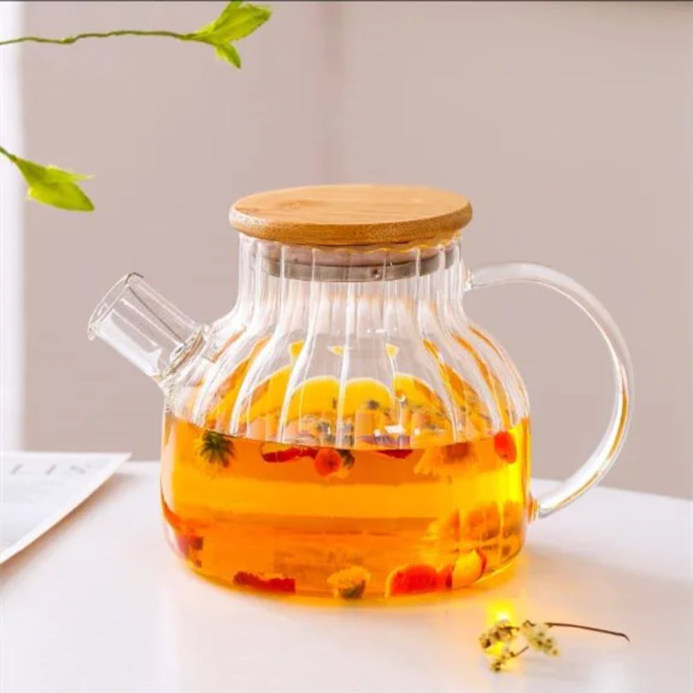 Ceainic, Quasar & Co.®, recipient pentru ceai/cafea cu filtru si capac, 950 ml, sticla borosilicata/bambus, transparent 4 Ceainic, Quasar & Co.®, recipient pentru ceai/cafea cu filtru si capac, 950 ml, sticla borosilicata/bambus, transparent 4