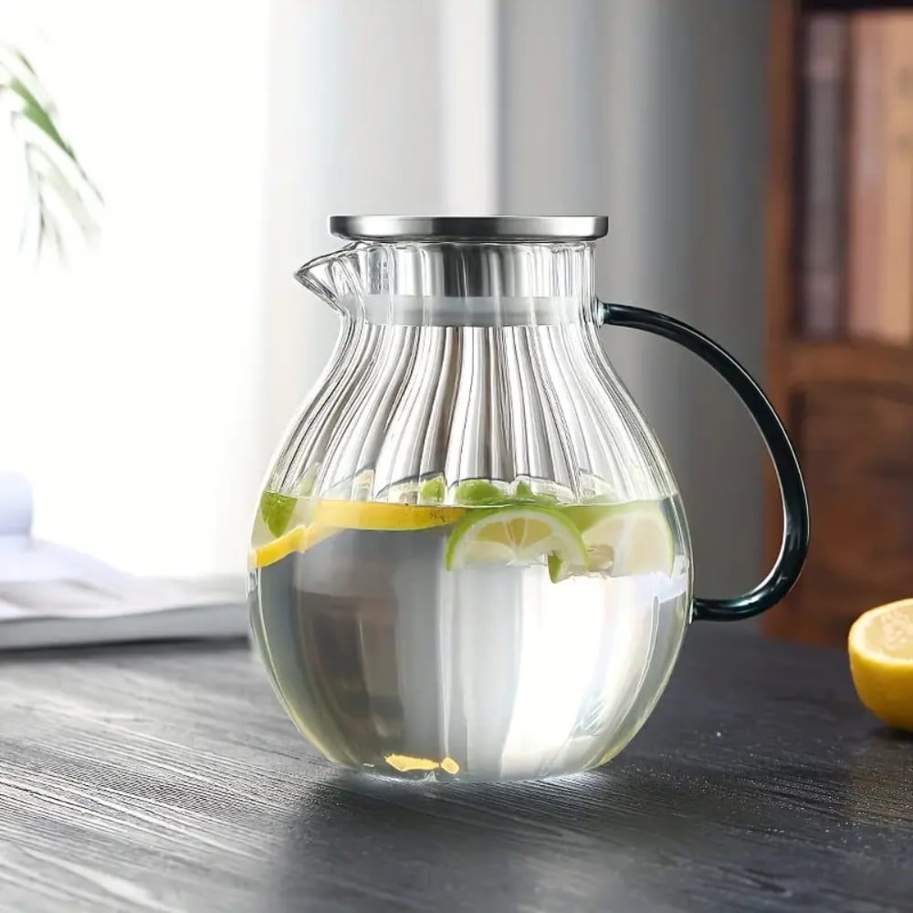 Set ceainic cu 4 cani, Quasar & Co.®, cu filtru, capac, 1600 ml/4×400 ml, sticla borosilicata/otel inoxidabil, transparent 3
