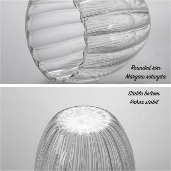 Set 4 pahare cu pereti dubli, Quasar & Co.®, termorezistente, model stripe, 4x210 ml, sticla borosilicata, transparent - imagine 10