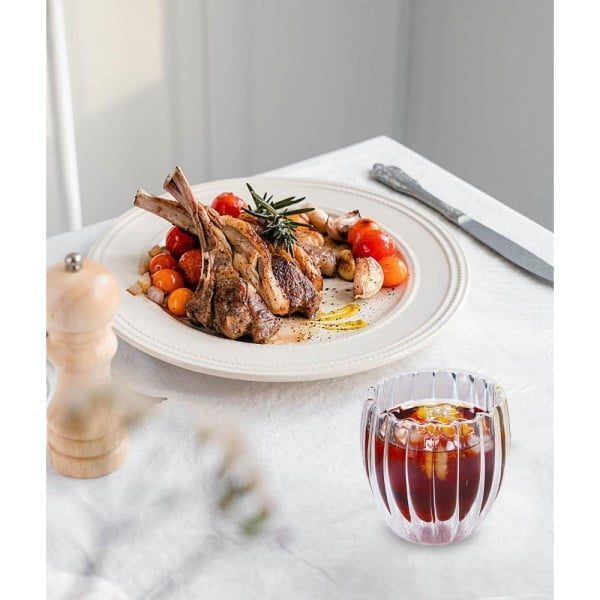Set 4 pahare cu pereti dubli, Quasar & Co.®, termorezistente, model stripe, 4x210 ml, sticla borosilicata, transparent - imagine 9