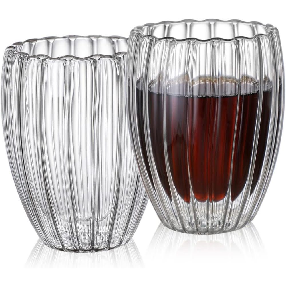 Set 4 pahare cu pereti dubli, Quasar & Co.®, termorezistente, model stripe, 4×270 ml, sticla, transparent 3 Set 4 pahare cu pereti dubli, Quasar & Co.®, termorezistente, model stripe, 4×270 ml, sticla, transparent 3