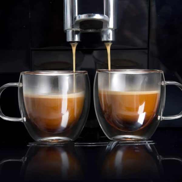 Set 6 cesti cu pereti dubli Quasar & Co.®, espresso/ristretto, termorezistente, 6x80 ml, sticla borosilicata, transparent - imagine 6