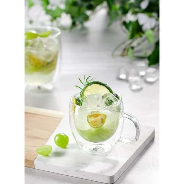 Set 6 cesti cu pereti dubli Quasar & Co.®, espresso/ristretto, termorezistente, 6x80 ml, sticla borosilicata, transparent - imagine 7