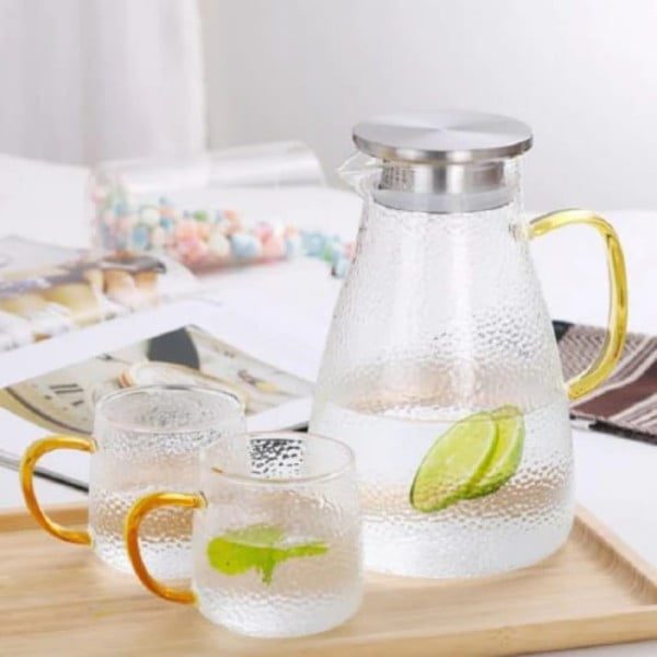 Set ceainic cu 4 cani, Quasar & Co.®, cu filtru, capac, 2000 ml/4x400 ml, sticla borosilicata/otel inoxidabil, transparent - imagine 3