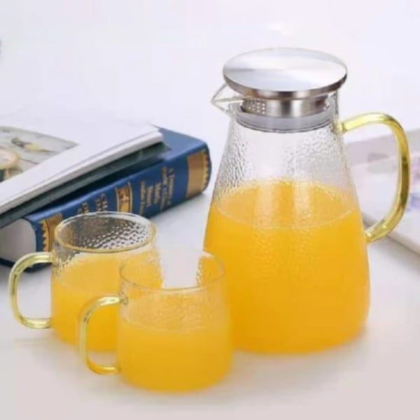 Set ceainic cu 4 cani, Quasar & Co.®, cu filtru, capac, 2000 ml/4x400 ml, sticla borosilicata/otel inoxidabil, transparent - imagine 5