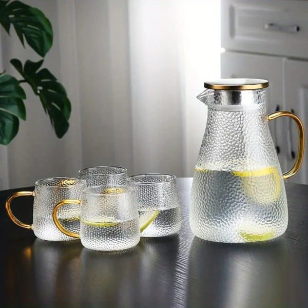 Set ceainic cu 4 cani, Quasar & Co.®, cu filtru, capac, 2000 ml/4x400 ml, sticla borosilicata/otel inoxidabil, transparent - imagine 6