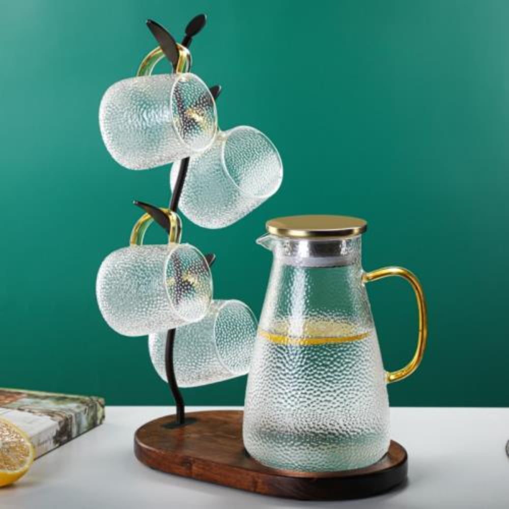 Set ceainic cu 4 cani, Quasar & Co.®, cu filtru, capac, 2000 ml/4×400 ml, sticla borosilicata/otel inoxidabil, transparent 7