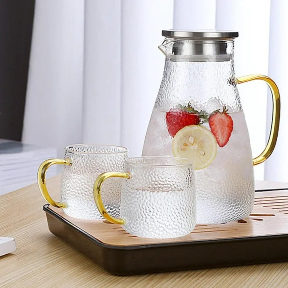 Set ceainic cu 4 cani, Quasar & Co.®, cu filtru, capac, 2000 ml/4×400 ml, sticla borosilicata/otel inoxidabil, transparent 8