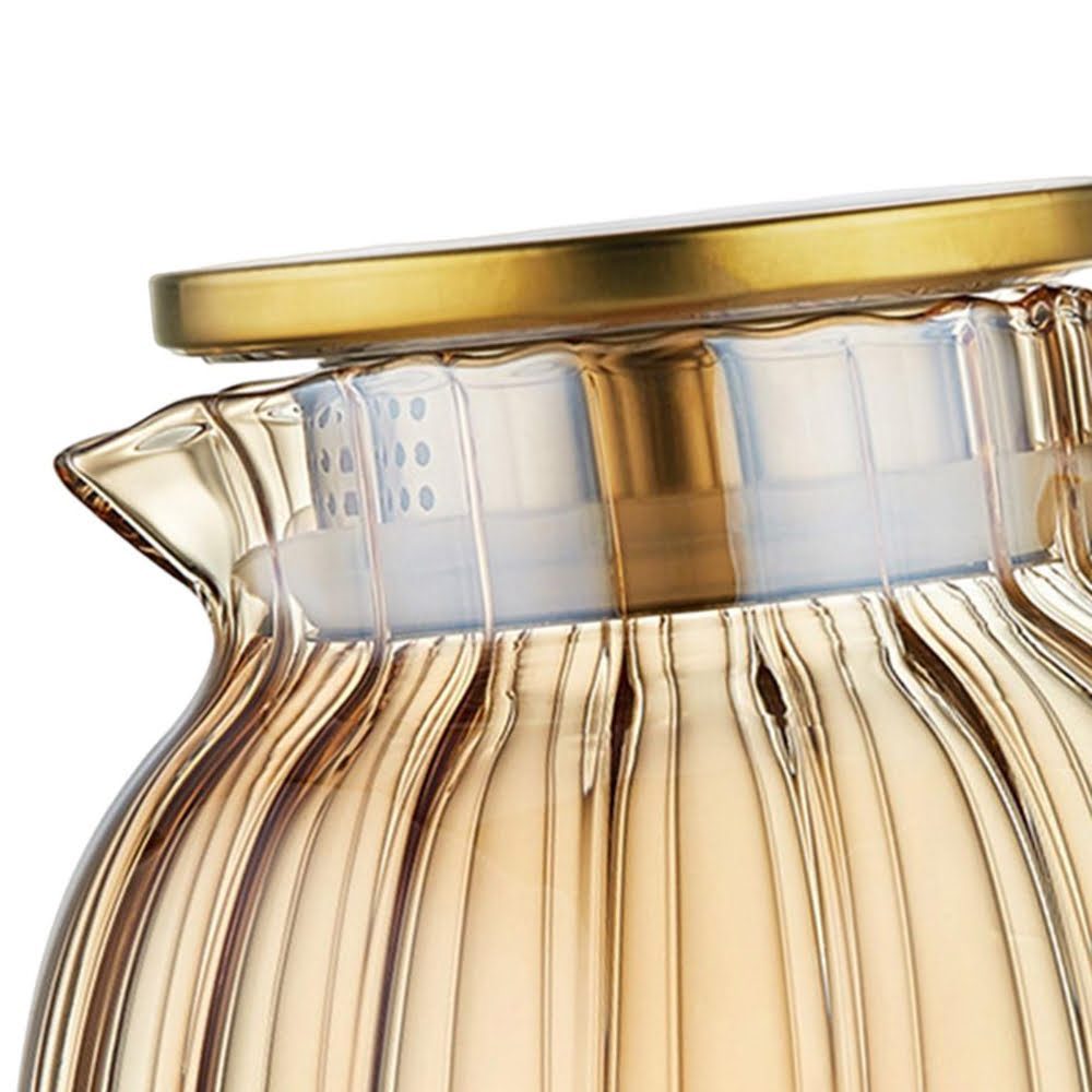 Ceainic, Quasar & Co.®, cu filtru, capac, sticla borosilicata/otel inoxidabil, 1200 ml, amber 3