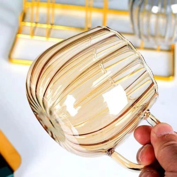 Set ceainic cu 2 cani, Quasar & Co.®, cu filtru, capac, sticla borosilicata/otel inoxidabil, 1200 ml/2x400 ml, amber - imagine 10