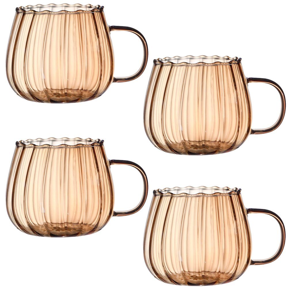Set 4 cani, Quasar & Co.®, termorezistente, sticla borosilicata, 4 x 400 ml, amber 2