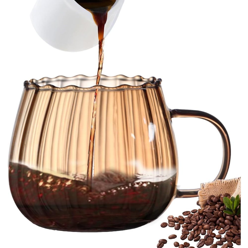 Set 4 cani, Quasar & Co.®, termorezistente, sticla borosilicata, 4 x 400 ml, amber 4